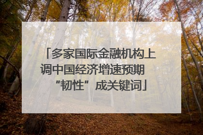 多家国际金融机构上调中国经济增速预期 “韧性”成关键词